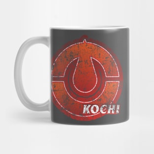 Kochi Japanese Prefecture Design Distressed Mug